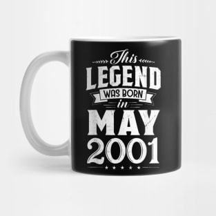 Born In May 2001 Retro Vintage 19th Bday Gift Mug